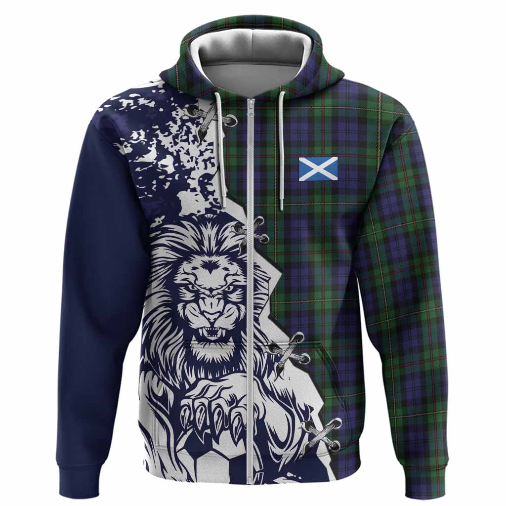 MacEwan (MacEwen) Tartan Scottish Hoodie Angry Lion With Soccer Ball Style