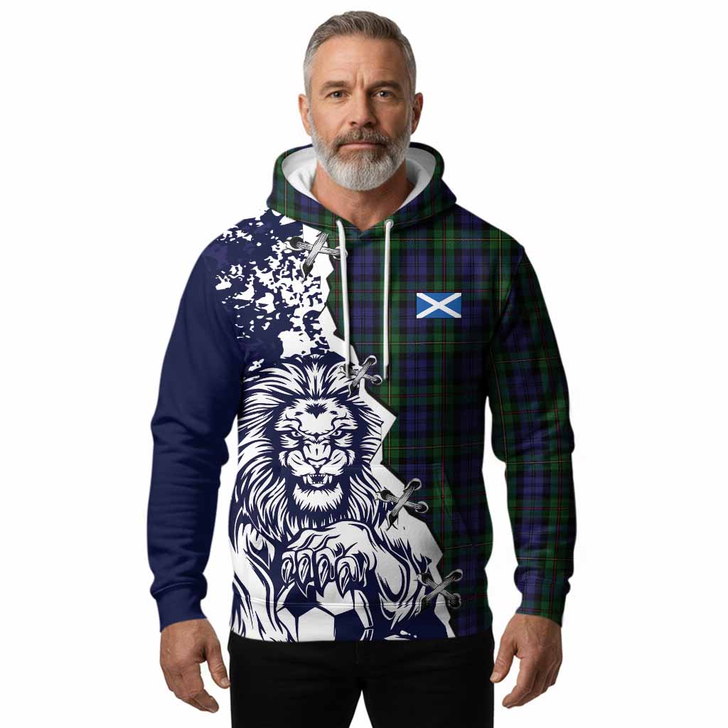 MacEwan (MacEwen) Tartan Scottish Hoodie Angry Lion With Soccer Ball Style