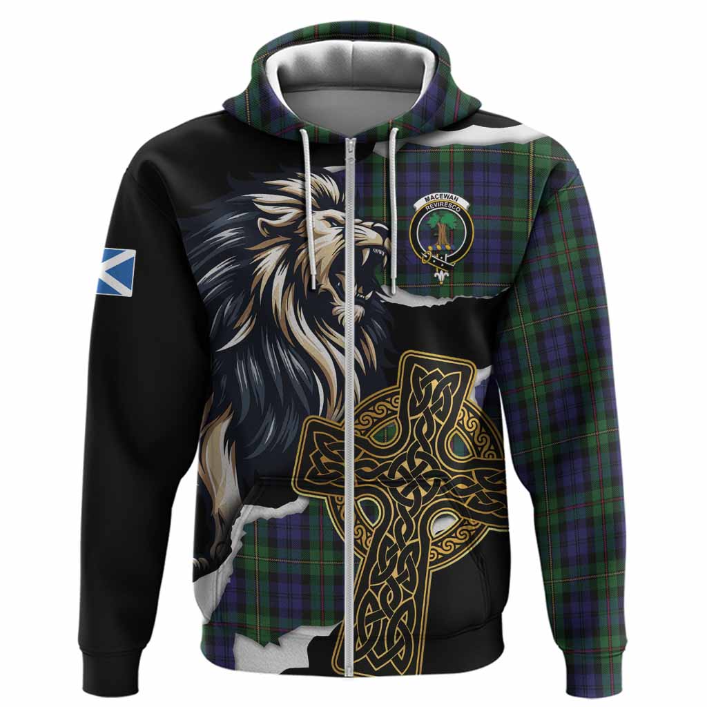 MacEwan (MacEwen) Tartan Scottish Hoodie Lion Celtic Heritage