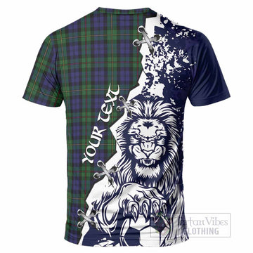 MacEwan (MacEwen) Tartan Scottish T-Shirt Angry Lion With Soccer Ball Style