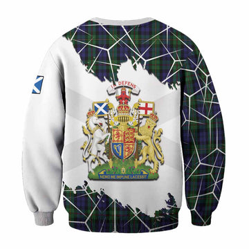 MacEwan (MacEwen) Tartan Sweatshirt with Family Crest and Lion Rampant Grunge Style