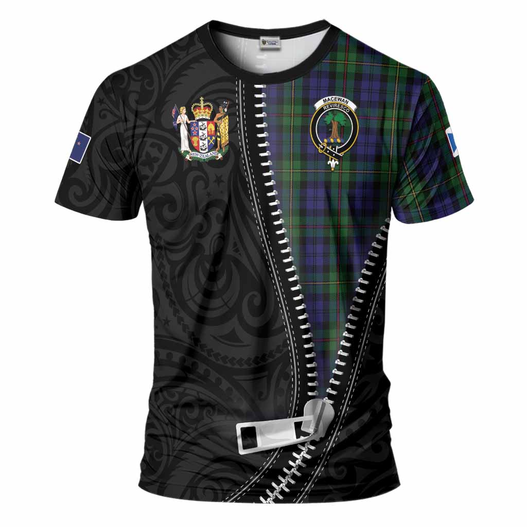 MacEwan (MacEwen) Tartan T-Shirt New Zealand Pattern Unique Zipper Stylized