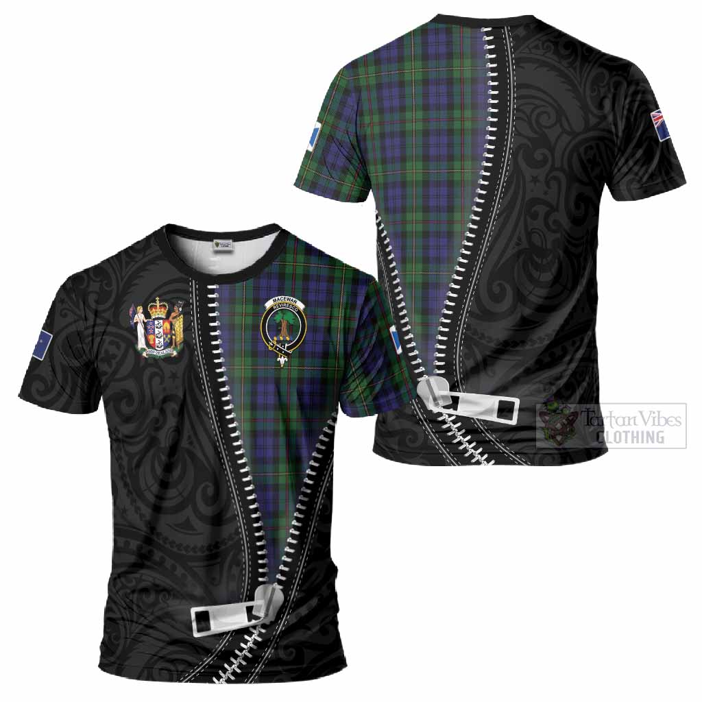 MacEwan (MacEwen) Tartan T-Shirt New Zealand Pattern Unique Zipper Stylized