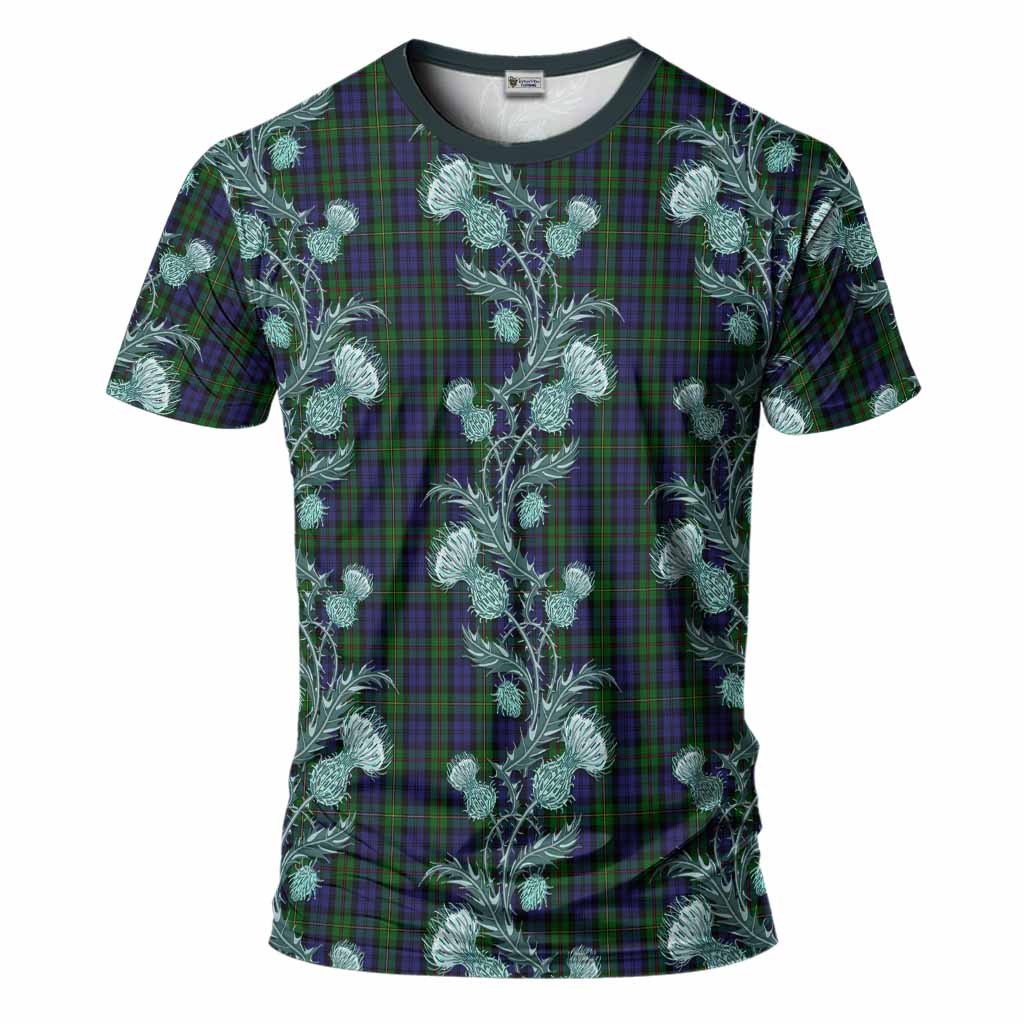 MacEwan (MacEwen) Tartan T-Shirt Seamless Scottish Thistle Flowers