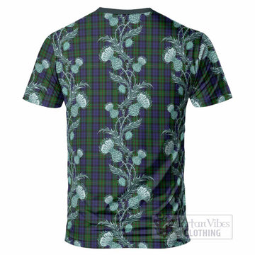 MacEwan (MacEwen) Tartan T-Shirt Seamless Scottish Thistle Flowers