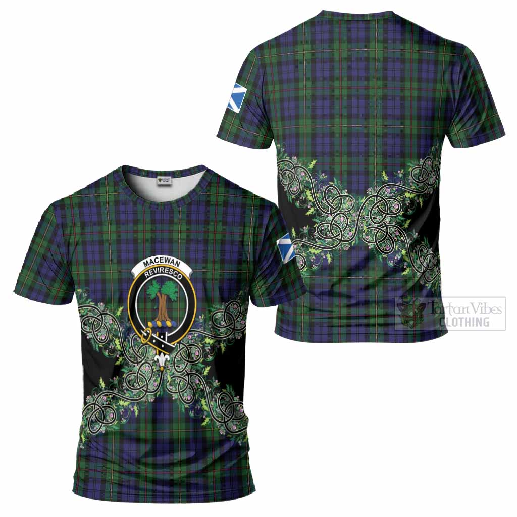 MacEwan (MacEwen) Tartan T-Shirt Thistle Scottish Spirit