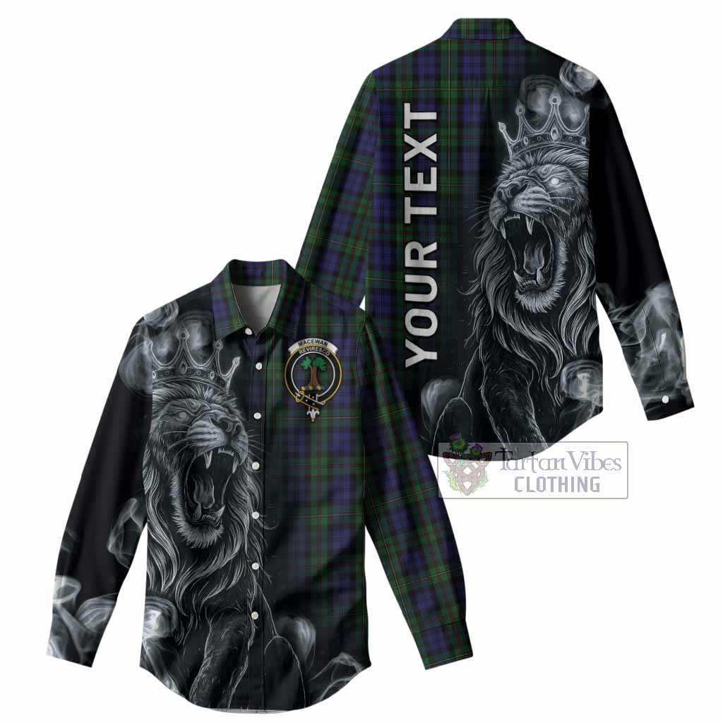 MacEwan (MacEwen) Tartan Women Casual Shirt Roaring Lion Heritage