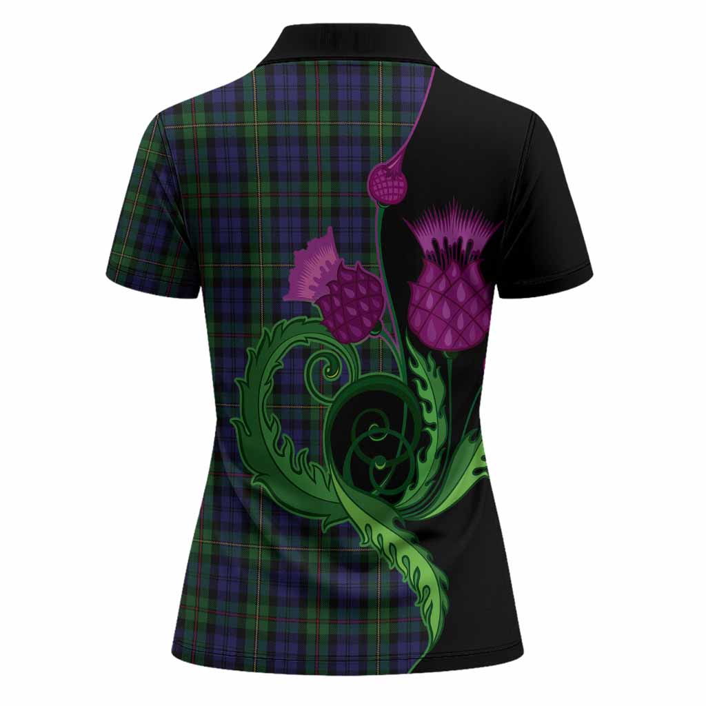 MacEwan (MacEwen) Tartan Women Polo Shirt Traditional Scottish Thistle