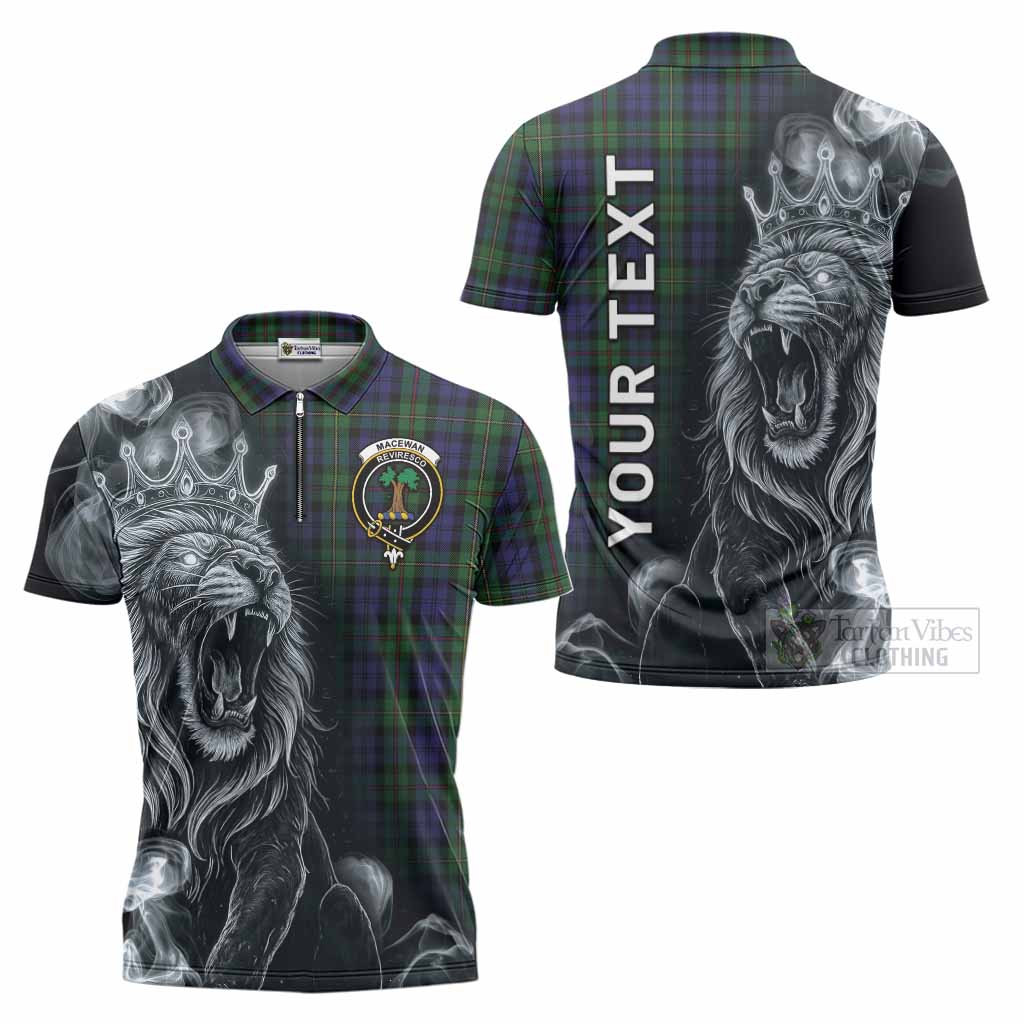 MacEwan (MacEwen) Tartan Zipper Polo Shirt Roaring Lion Heritage
