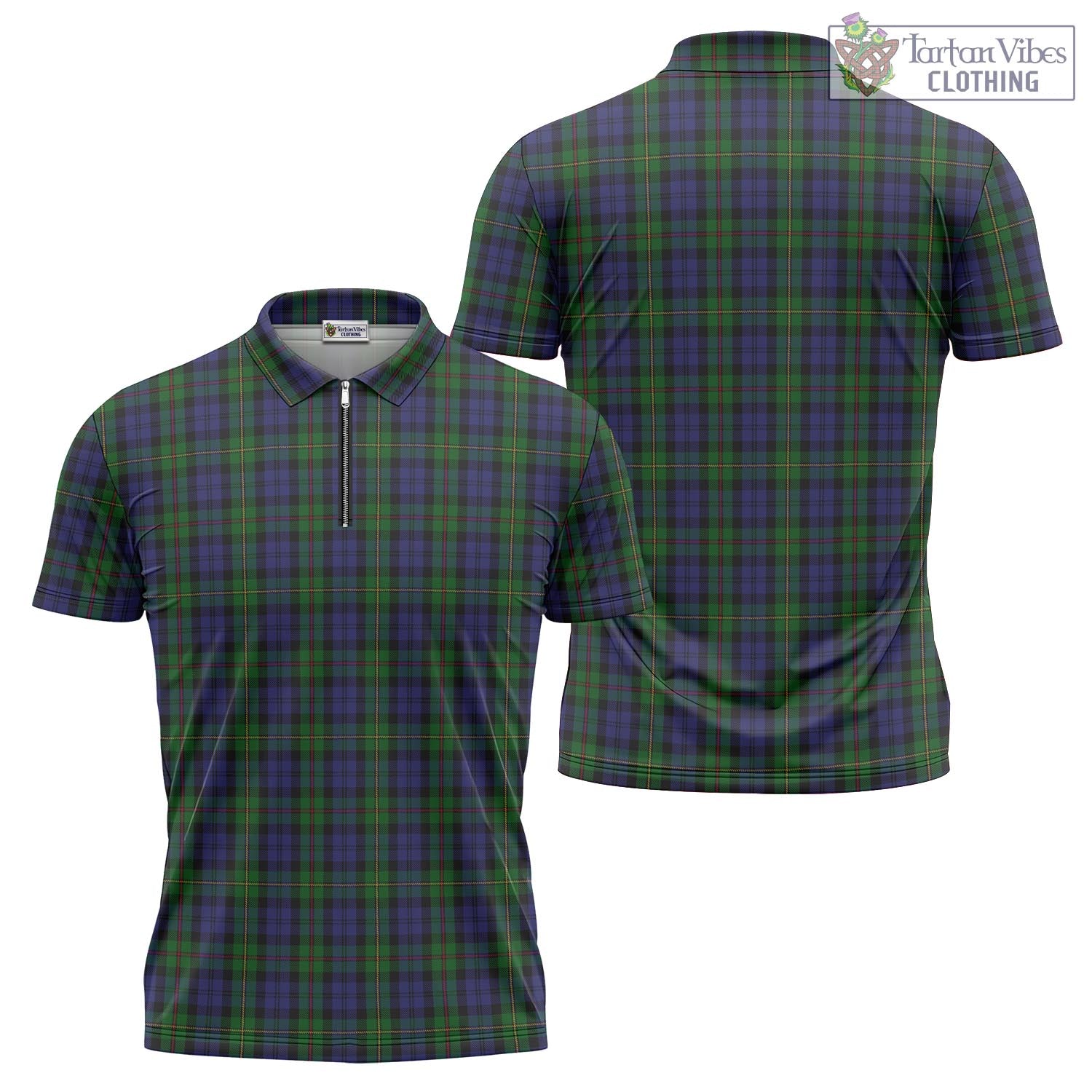 MacEwen Tartan Zipper Polo Shirt Unisex - Tartan Vibes Clothing