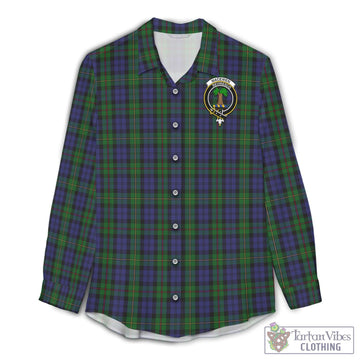 MacEwen Tartan Women's Casual Shirt with Family Crest Female - Tartan Vibes Clothing