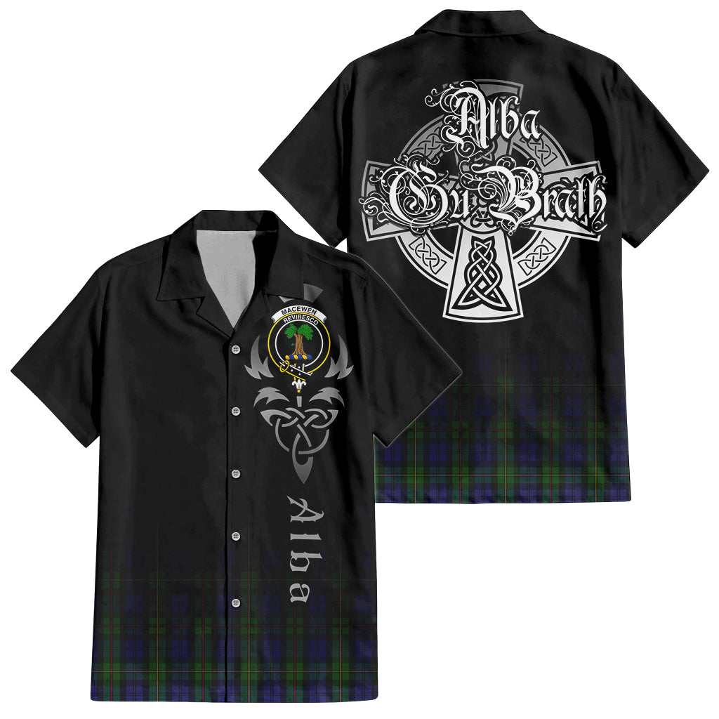 MacEwen Tartan Hawaiian Shirt Shirt Featuring Alba Gu Brath Family Crest Celtic Inspired Kid - Tartan Vibes Clothing