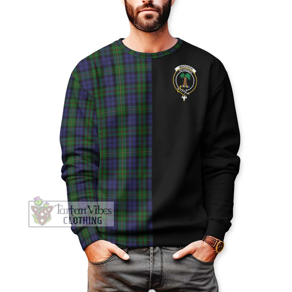 MacEwen Tartan Sweatshirt with Family Crest and Half Of Me Style Unisex - Tartan Vibes Clothing