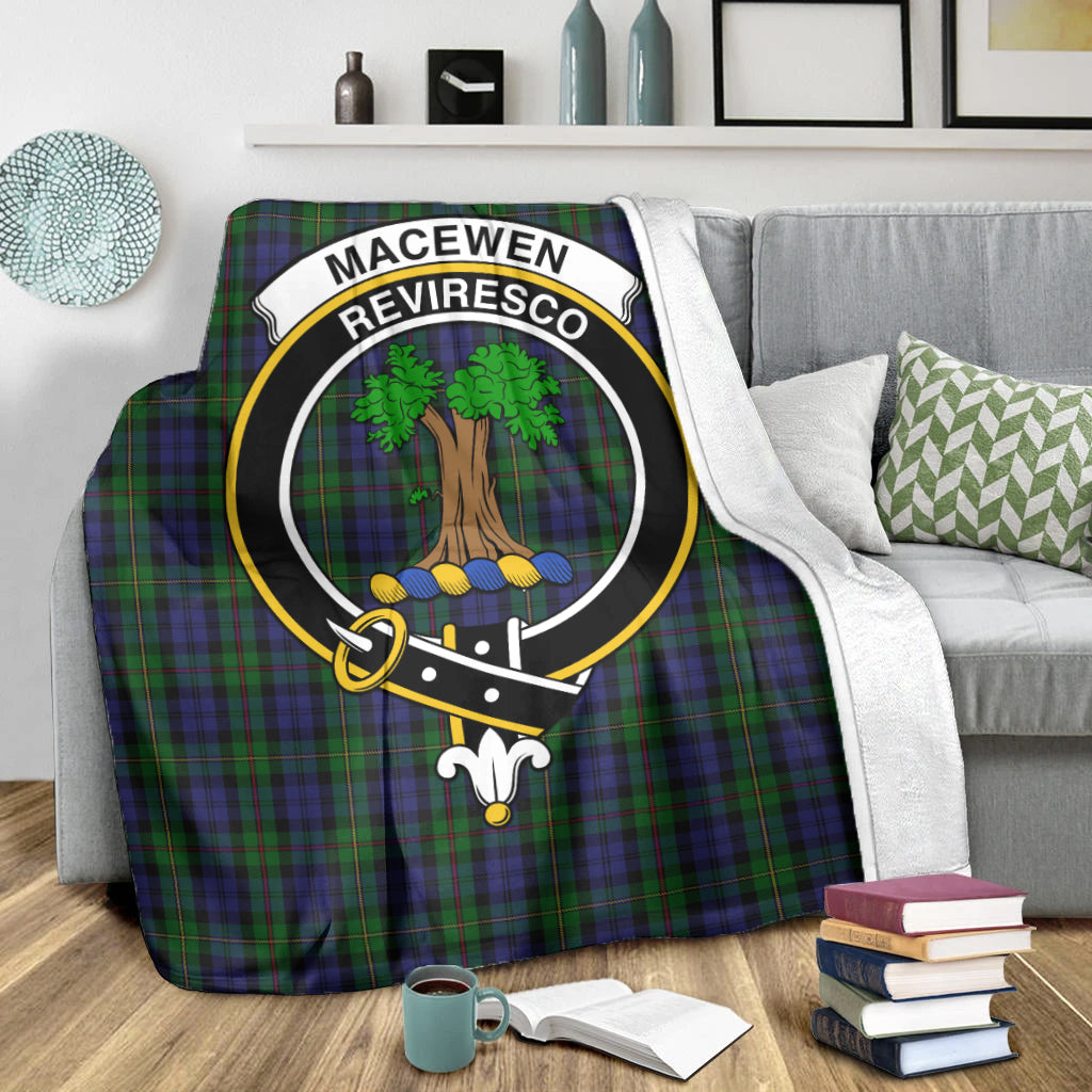 macewen-tartab-blanket-with-family-crest