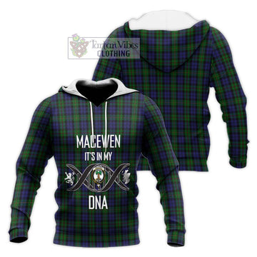 MacEwen Tartan Knitted Hoodie with Family Crest DNA In Me Style Unisex Knitted Pullover Hoodie - Tartan Vibes Clothing