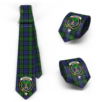 MacEwen Tartan Classic Necktie with Family Crest