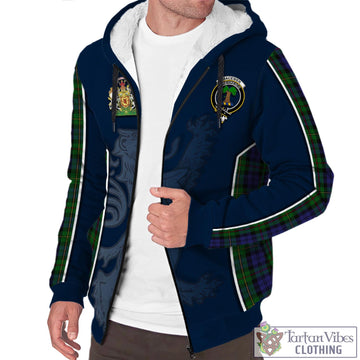 MacEwen Tartan Sherpa Hoodie with Family Crest and Lion Rampant Vibes Sport Style Unisex - Tartan Vibes Clothing