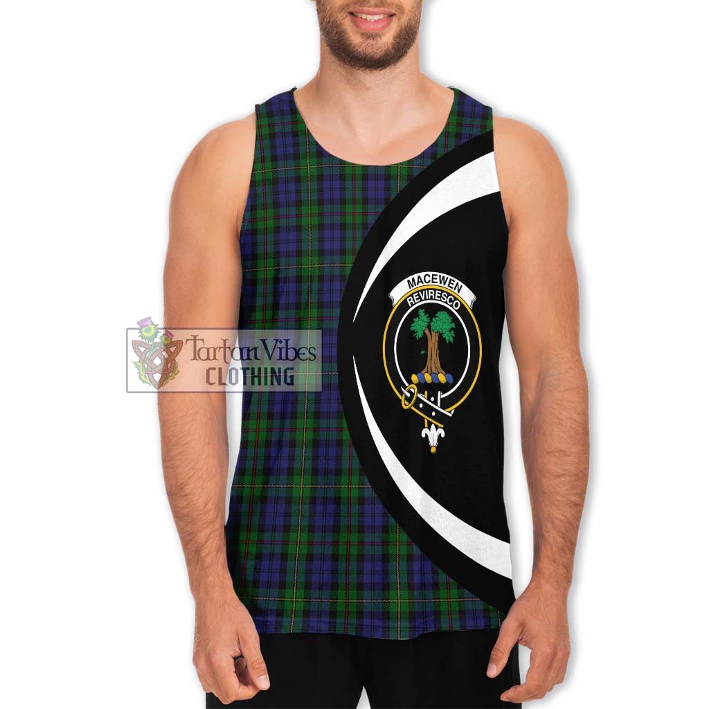 MacEwen Tartan Men's Tank Top with Family Crest Circle Style Men - Tartan Vibes Clothing