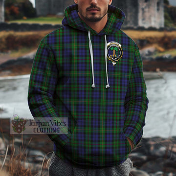 MacEwen Tartan Cotton Hoodie with Family Crest Zip Hoodie - Tartan Vibes Clothing