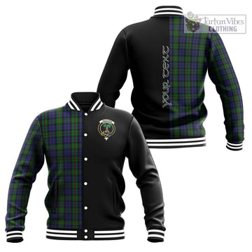 MacEwen Tartan Baseball Jacket with Family Crest and Half Of Me Style Unisex - Tartan Vibes Clothing