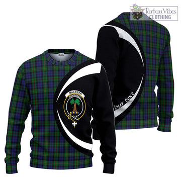 MacEwen Tartan Ugly Sweater with Family Crest Circle Style Unisex - Tartan Vibes Clothing