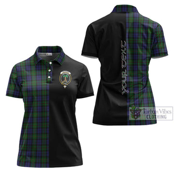 MacEwen Tartan Women's Polo Shirt with Family Crest and Half Of Me Style Women - Tartan Vibes Clothing