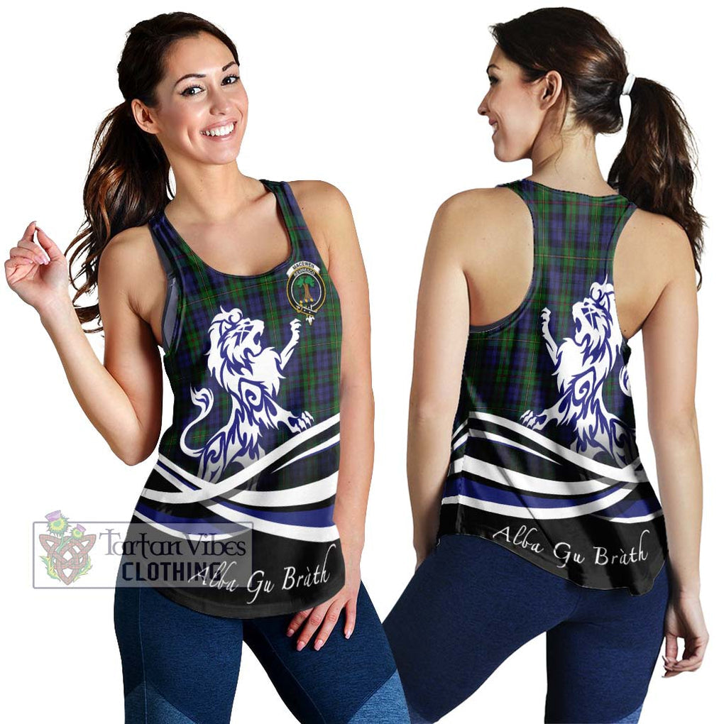 MacEwen Tartan Women's Racerback Tanks with Alba Gu Brath Regal Lion Emblem 4XL - Tartan Vibes Clothing