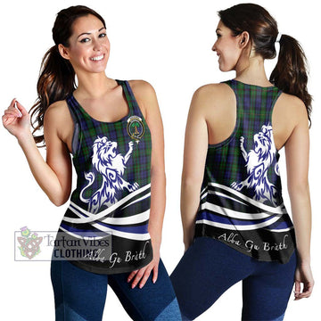 MacEwen Tartan Women's Racerback Tanks with Alba Gu Brath Regal Lion Emblem 4XL - Tartan Vibes Clothing
