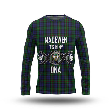 MacEwen Tartan Long Sleeve T-Shirt with Family Crest DNA In Me Style Unisex - Tartan Vibes Clothing