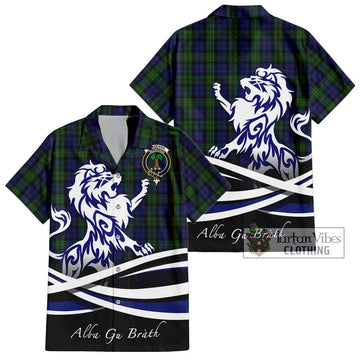 MacEwen Tartan Hawaiian Shirt with Alba Gu Brath Regal Lion Emblem Kid - Tartan Vibes Clothing
