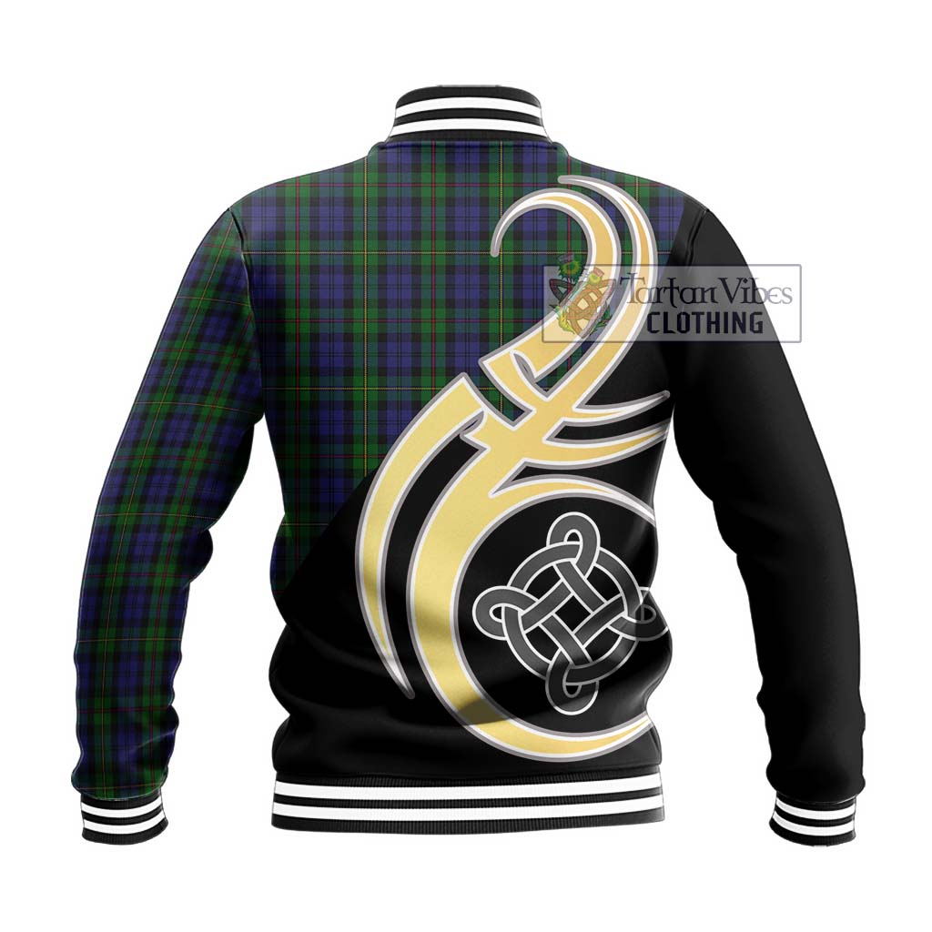 MacEwen Tartan Baseball Jacket with Family Crest and Celtic Symbol Style - Tartan Vibes Clothing