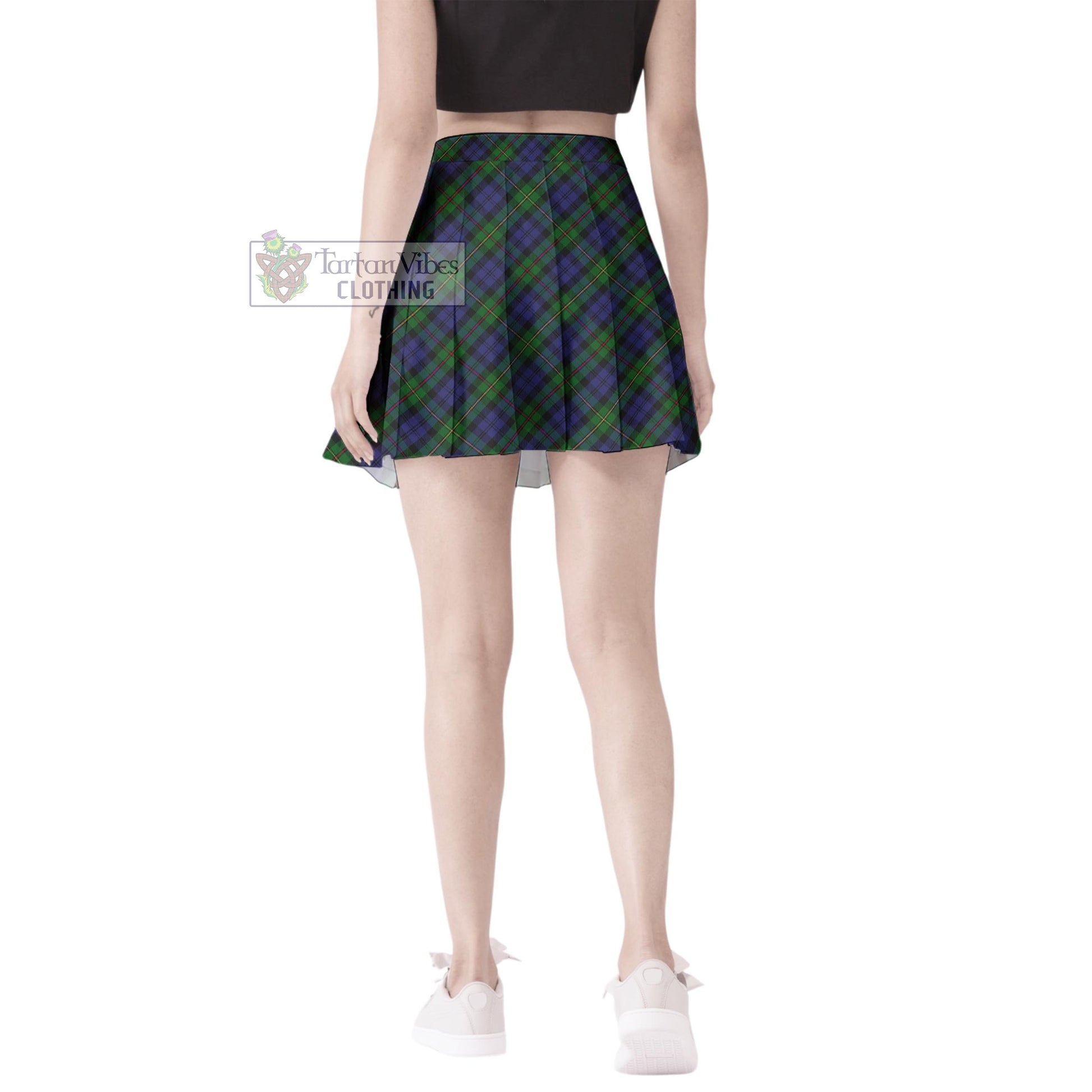 MacEwen Tartan Women's Plated Mini Skirt Cross Style - Tartan Vibes Clothing