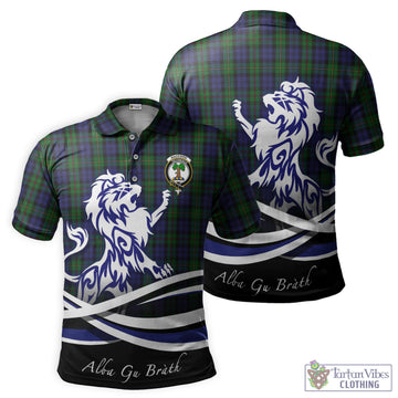 MacEwen Tartan Polo Shirt with Alba Gu Brath Regal Lion Emblem - Tartan Vibes Clothing