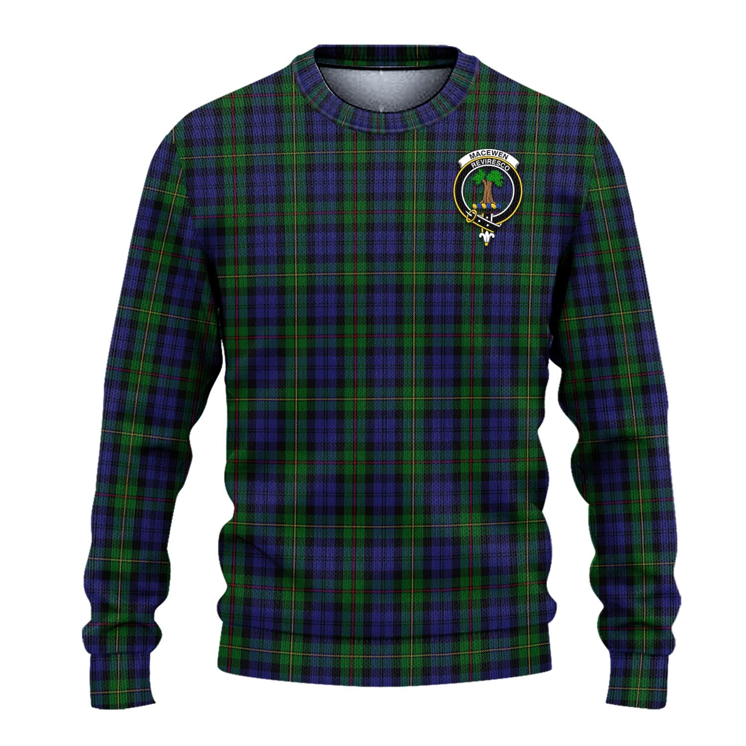 MacEwen Tartan Ugly Sweater with Family Crest - Tartan Vibes Clothing