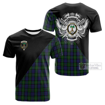 MacEwen Tartan Cotton T-shirt with Family Crest and Military Logo Style Kid's Shirt - Tartan Vibes Clothing