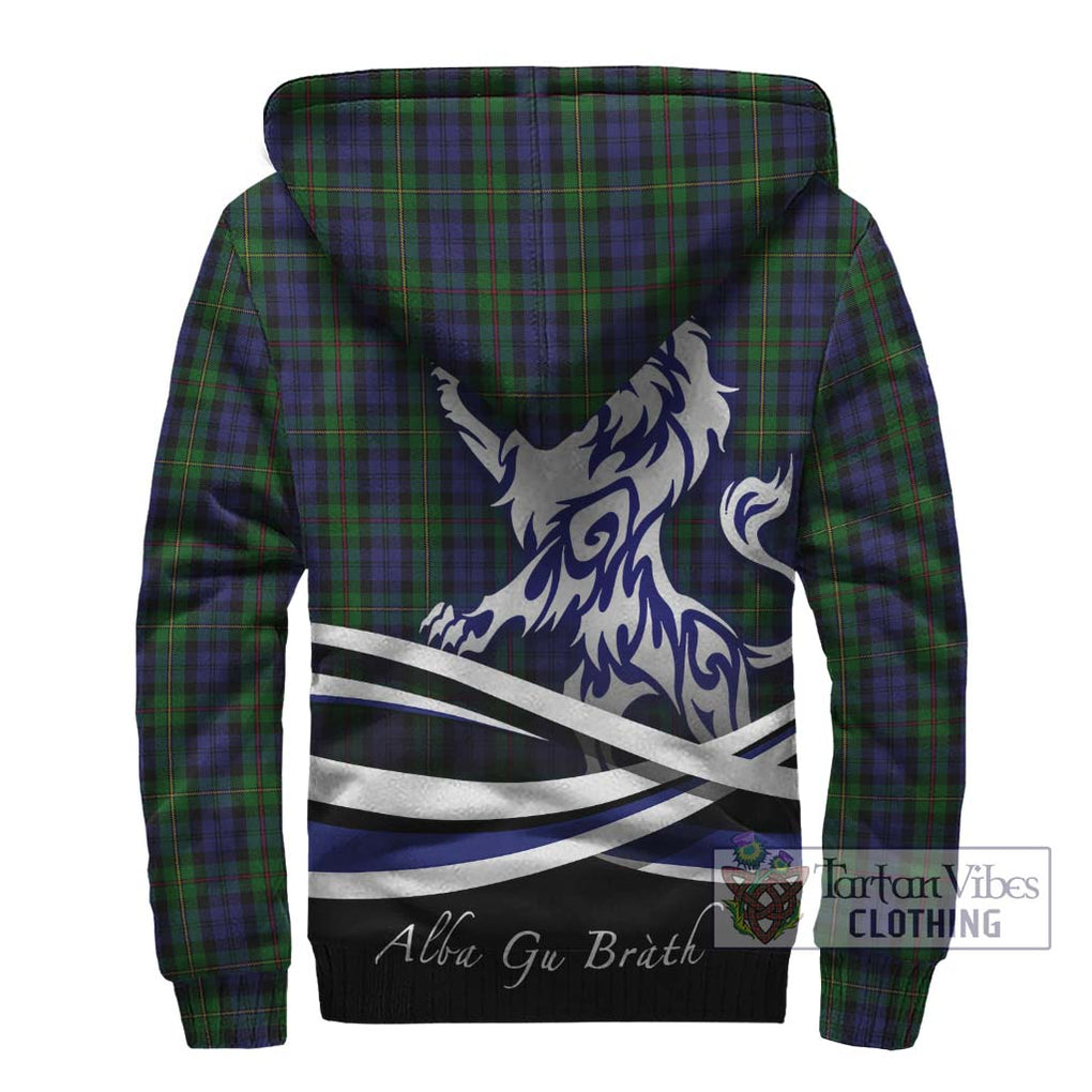 MacEwen Tartan Sherpa Hoodie with Alba Gu Brath Regal Lion Emblem - Tartan Vibes Clothing