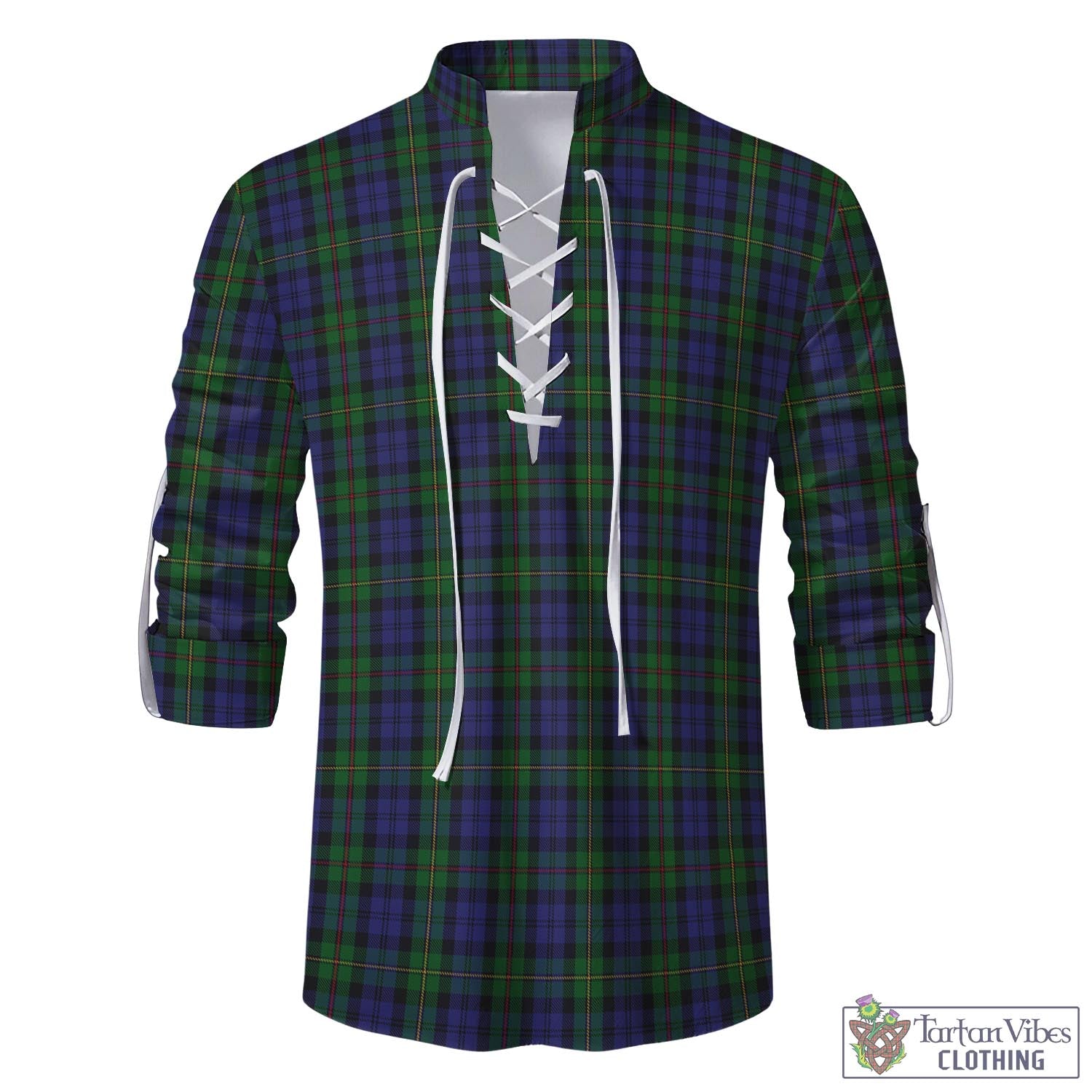 MacEwen Tartan Men's Scottish Traditional Jacobite Ghillie Kilt Shirt - Tartan Vibes Clothing