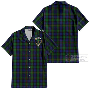 MacEwen Tartan Cotton Hawaiian Shirt with Family Crest - Tartan Vibes Clothing