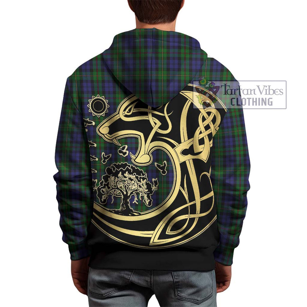 MacEwen Tartan Hoodie with Family Crest Celtic Wolf Style - Tartan Vibes Clothing