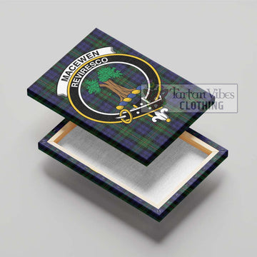 MacEwen Tartan Canvas Print Wall Art with Family Crest - Tartan Vibes Clothing