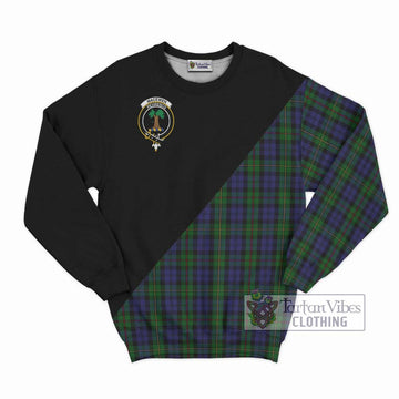 MacEwen Tartan Sweatshirt with Family Crest and Military Logo Style - Tartan Vibes Clothing