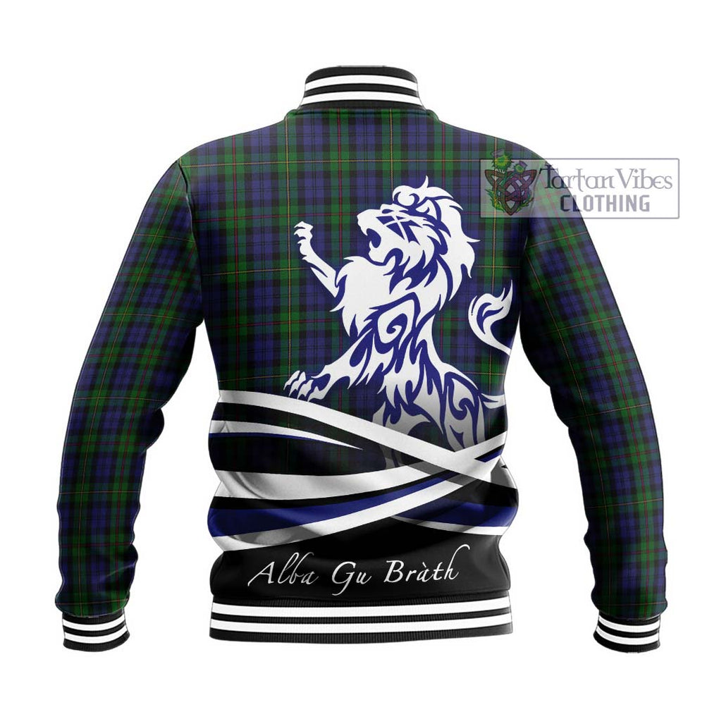 MacEwen Tartan Baseball Jacket with Alba Gu Brath Regal Lion Emblem - Tartan Vibes Clothing