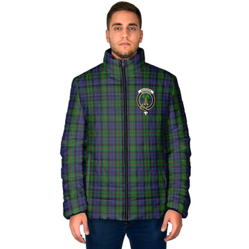 MacEwen Tartan Padded Jacket with Family Crest
