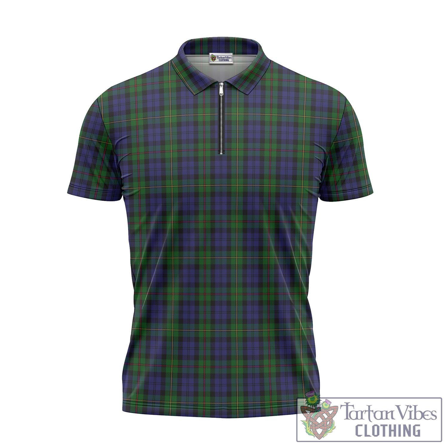 MacEwen Tartan Zipper Polo Shirt - Tartan Vibes Clothing