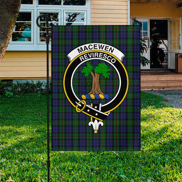 MacEwen Tartan Garden Flag with Family Crest
