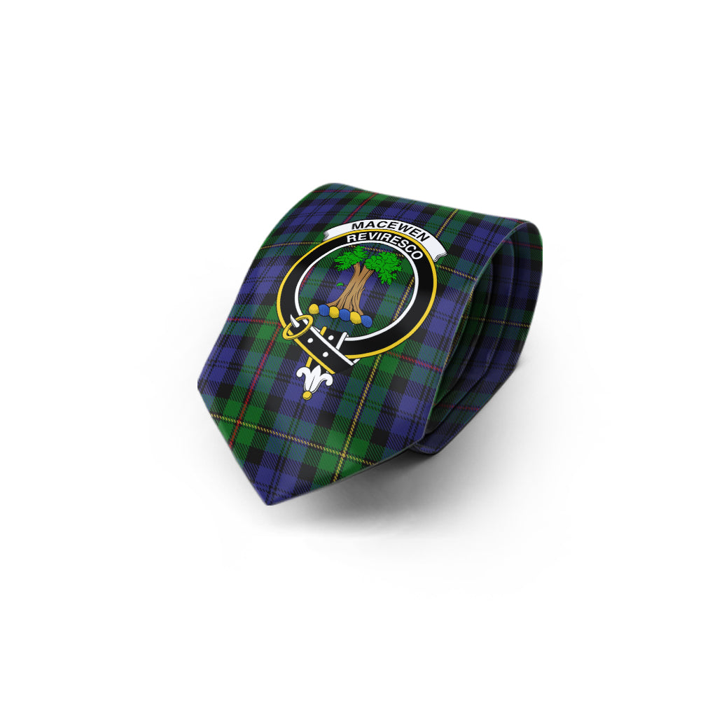 MacEwen Tartan Classic Necktie with Family Crest - Tartan Vibes Clothing