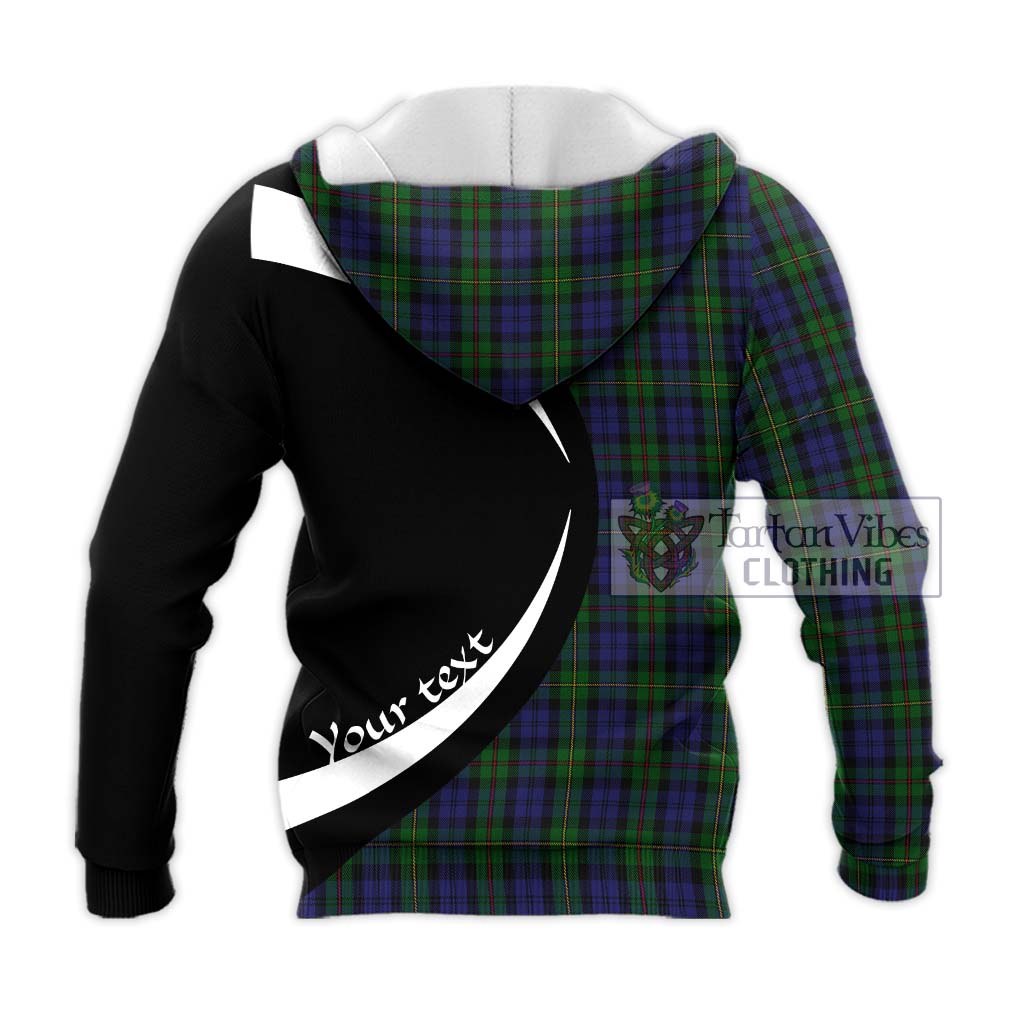 MacEwen Tartan Knitted Hoodie with Family Crest Circle Style - Tartan Vibes Clothing