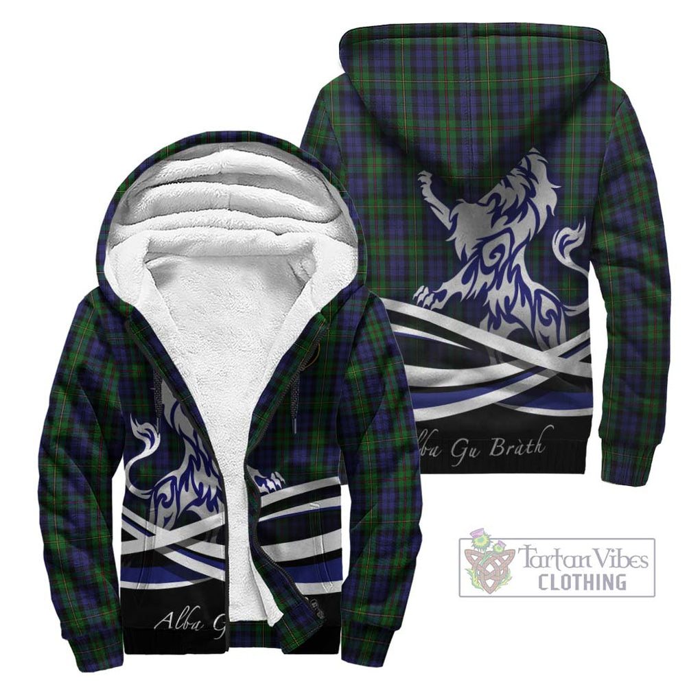 MacEwen Tartan Sherpa Hoodie with Alba Gu Brath Regal Lion Emblem Unisex - Tartan Vibes Clothing