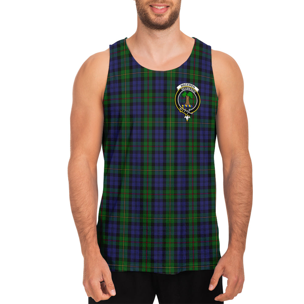 MacEwen Tartan Mens Tank Top with Family Crest - Tartan Vibes Clothing