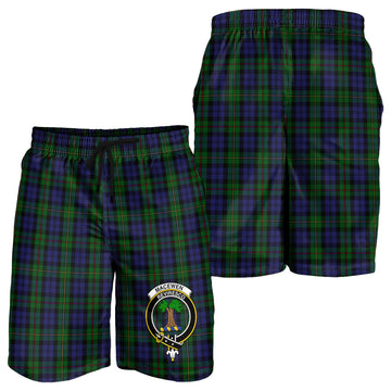 MacEwen Tartan Mens Shorts with Family Crest - Tartan Vibes Clothing